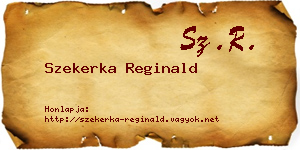 Szekerka Reginald névjegykártya